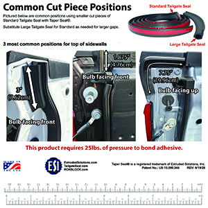 Instructions on how to install a tailgate seal with taperseal® on 2016 Chevrolet Colorado
